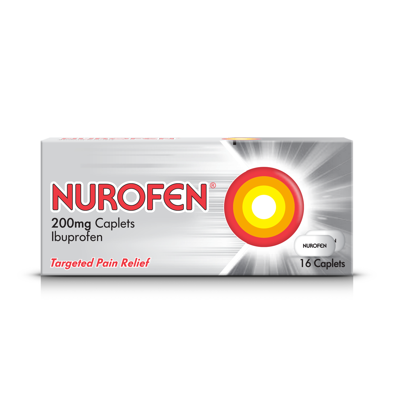 Ibuprofen Targeted Relief for Headache, Low Back Pain Nurofen Caplets